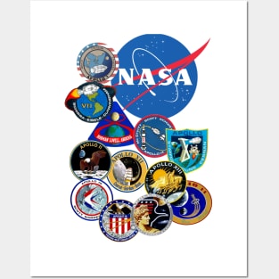 Apollo Flight Patches - Manned Missions To The Moon Posters and Art